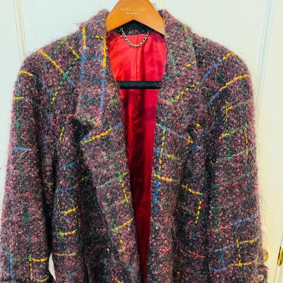 Vintage Jules Tournier Made in France Wool Mohair Short Coat Size Medium - Picture 5 of 16